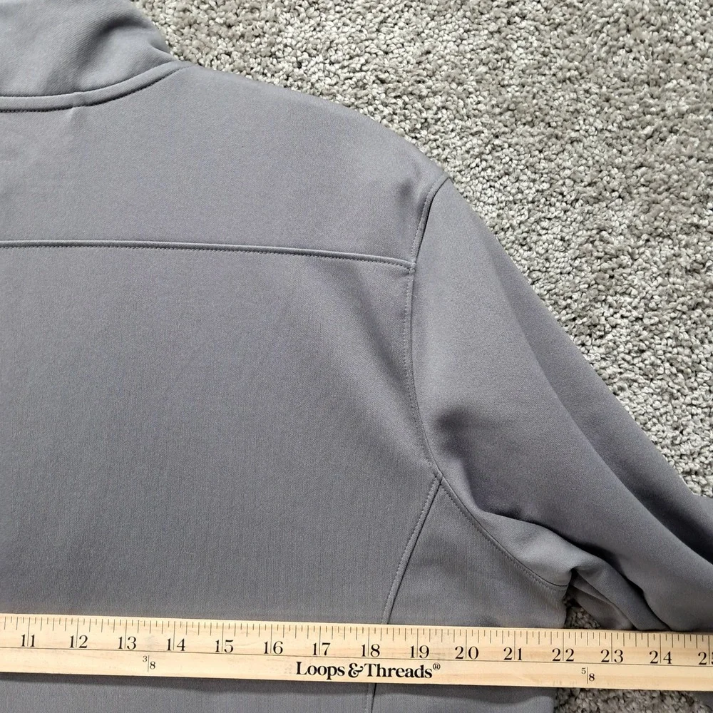 Under Armour Mens All season gear Track Jacket Grey White Stripe Full Zip Size M